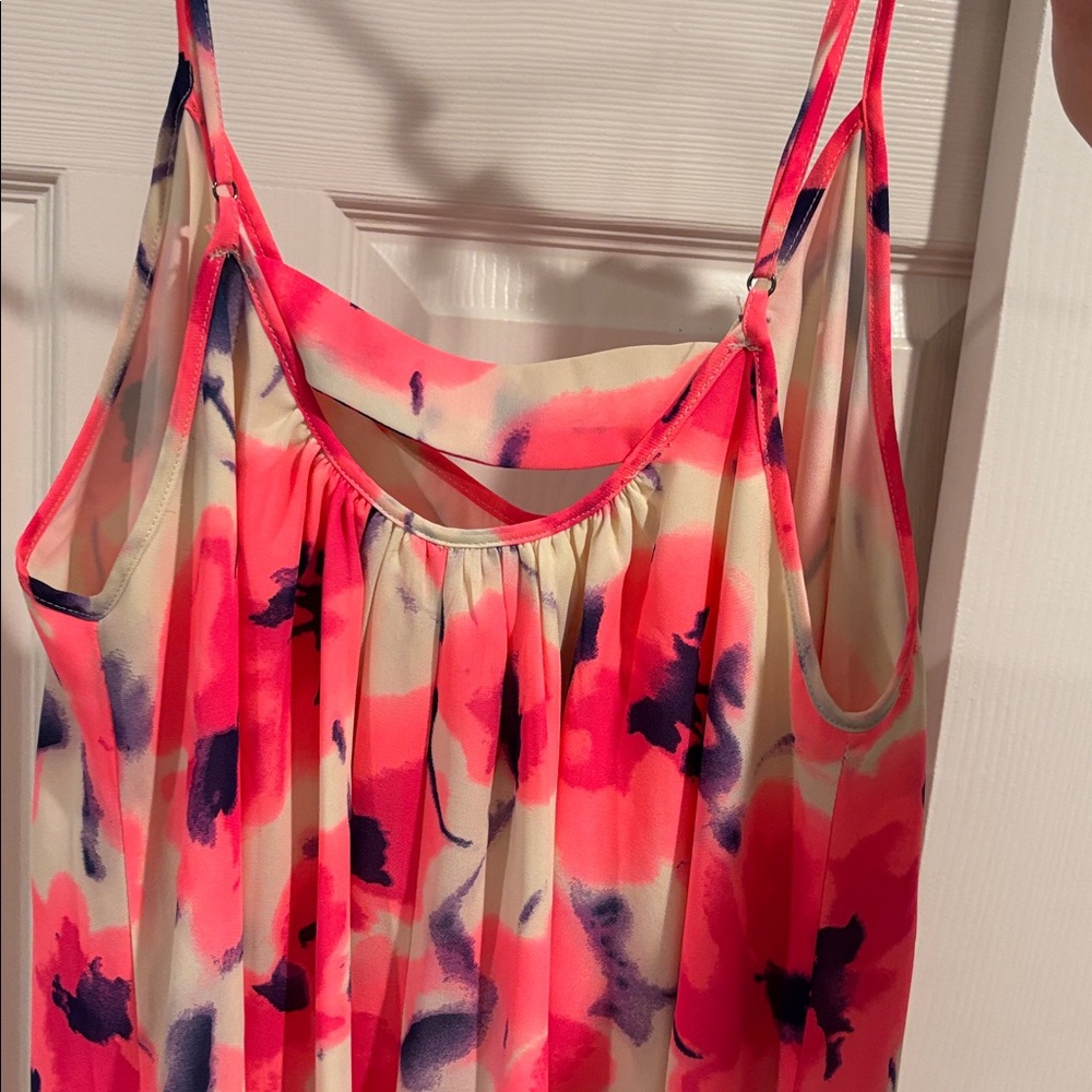 Saks Fifth Avenue Pink and Cream Dress - Picture 2 of 3